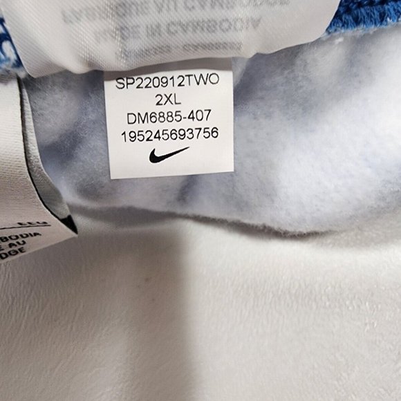 Nike Sportswear All Over Print Shorts Blue White DM6885-407 Men’s Size 2XL NWT - Picture 11 of 13